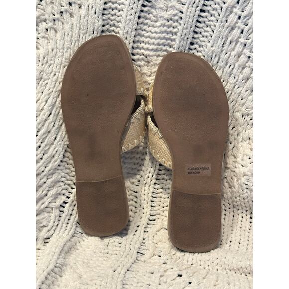 Dolce Vita Tan Juneau Women's Miguel Crisscross Flat Slide Sandals, US 8 M beach - Picture 9 of 9